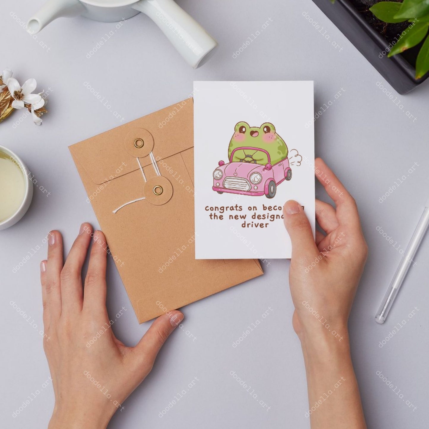 Printable New Driver Raccoon Greeting Card Bundle