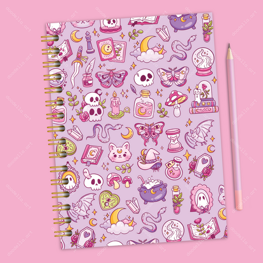 Witchy Doodles Spiral Notebook