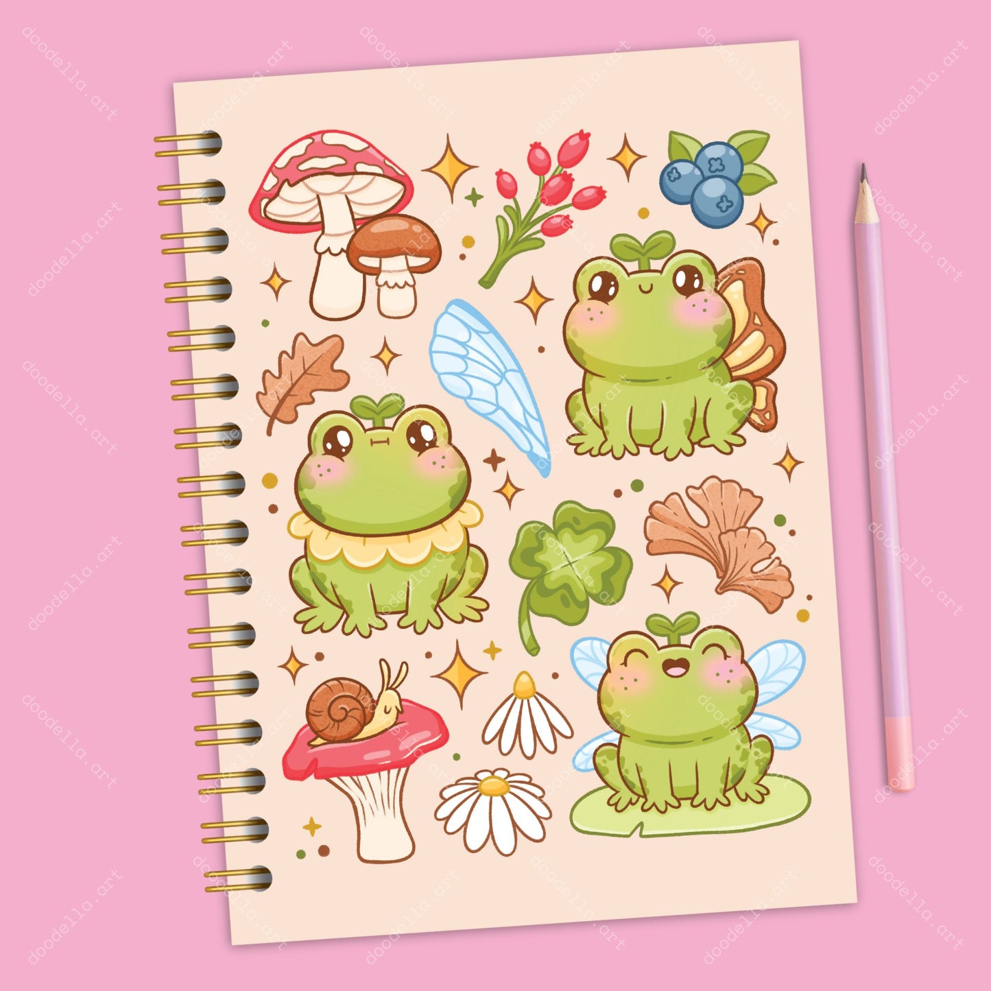 Fairy Froggies Spiral Notebook