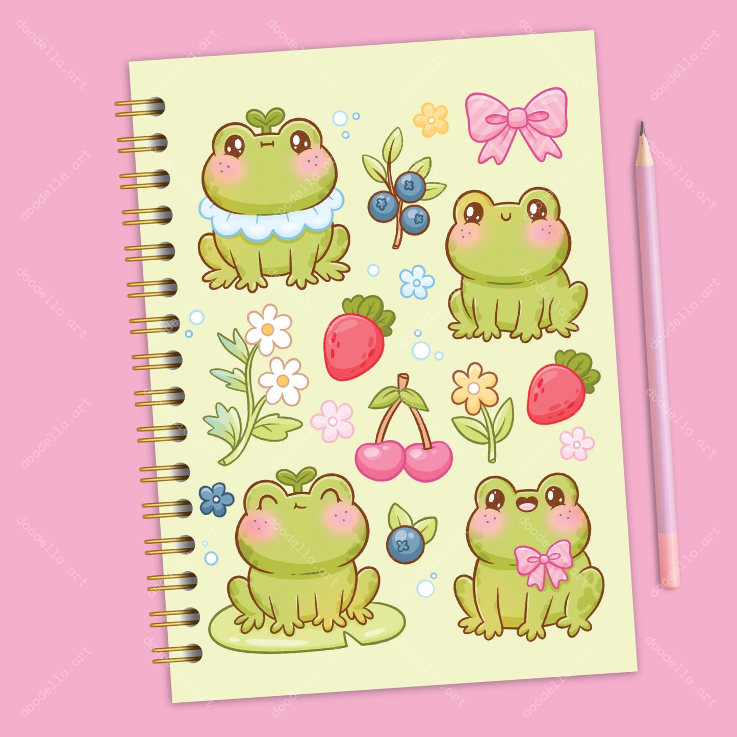 Summer Froggies Spiral Notebook
