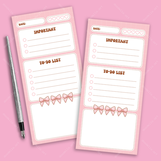Coquette Planner Handmade Notepad