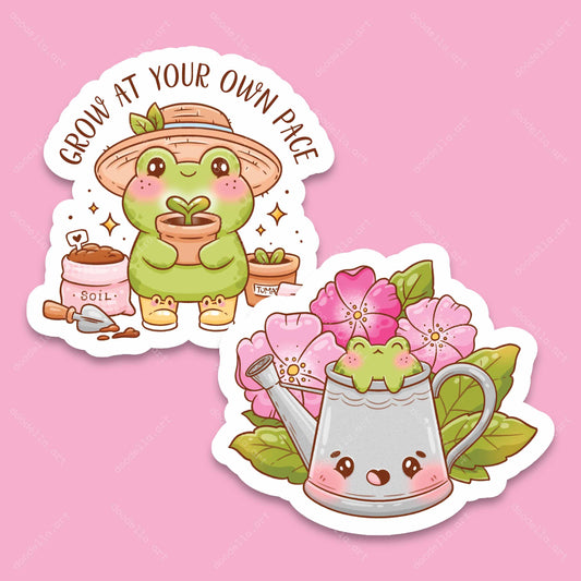Froggy Gardening Stickers - April 2024