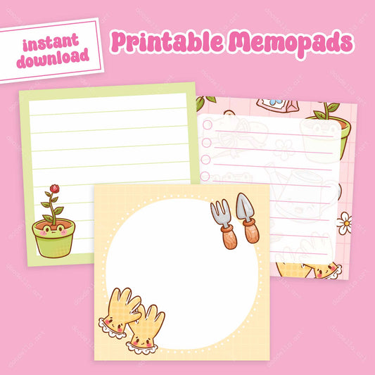 Spring Garden Printable Memo Pads - April 2024