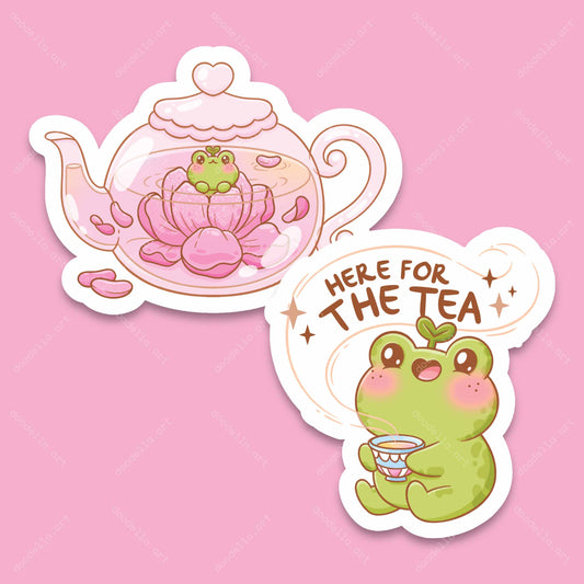 Froggy Tea Party Stickers - August 2024