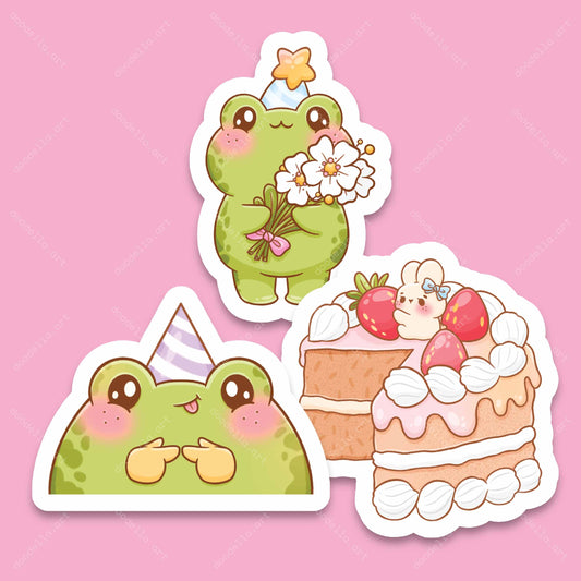 Froggy Birthday Stickers - June 2024