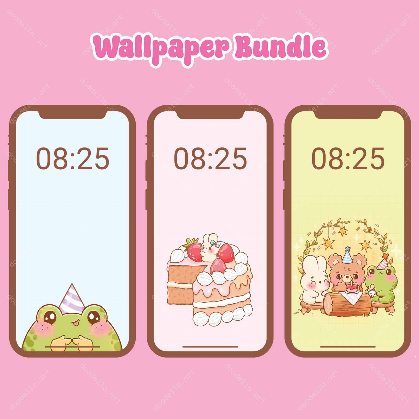 Froggy Birthday Phone Wallpaper Bundle - June 2024
