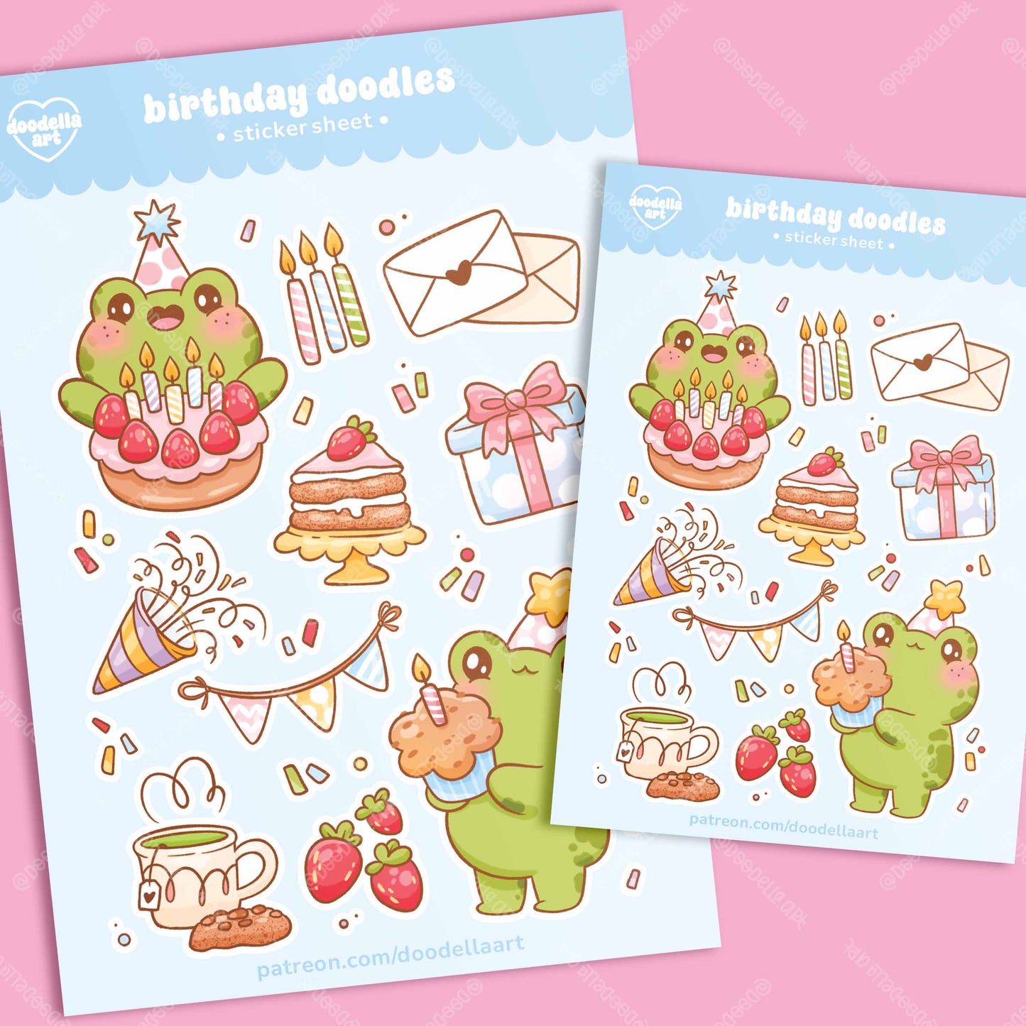 Birthday Doodles Sticker Sheet - June 2024