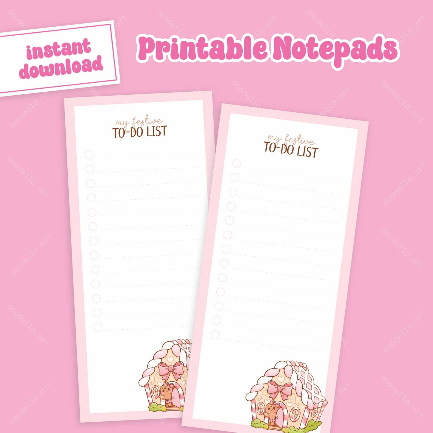 Coquette Christmas Printable Note Pads - November 2024
