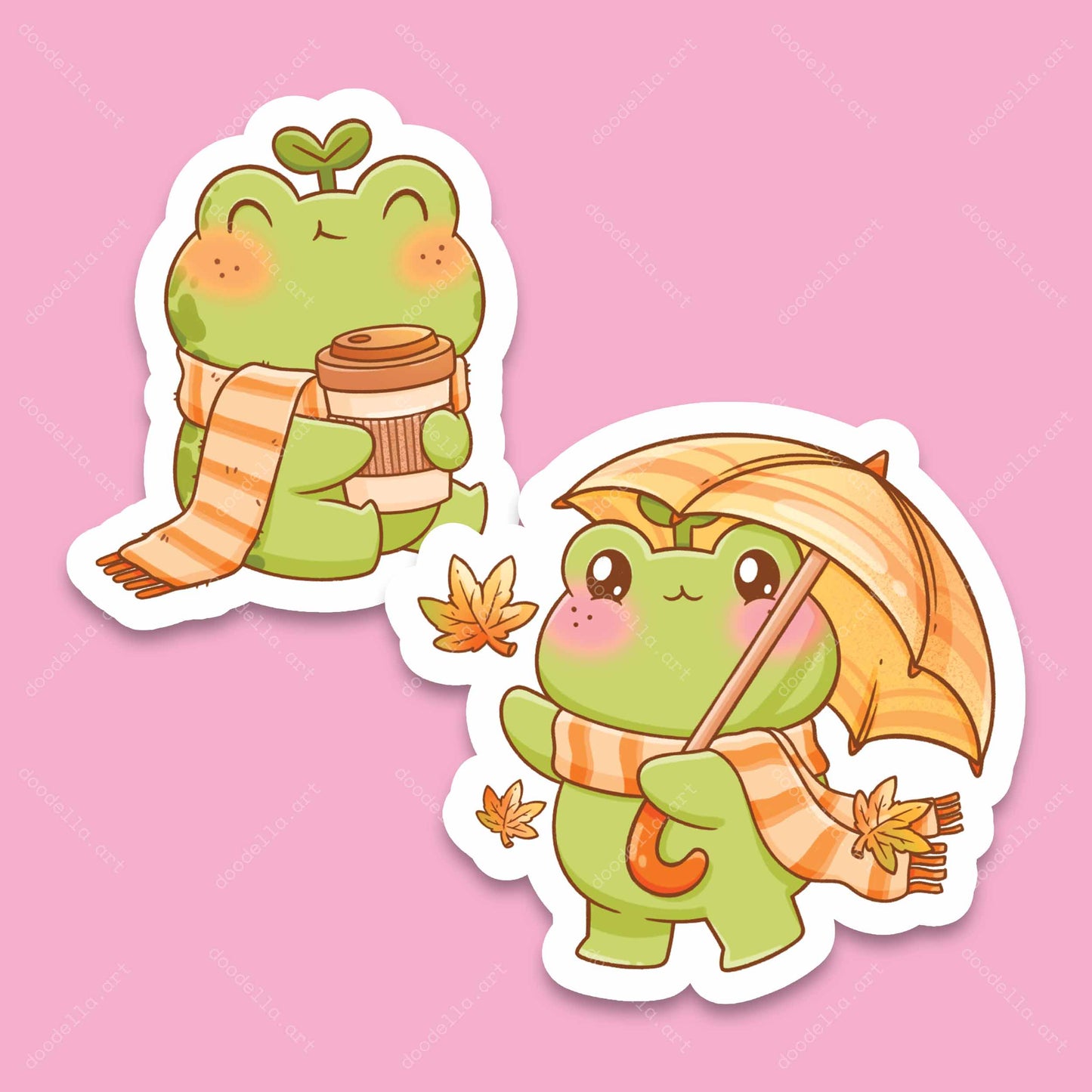 Fall Froggies Stickers - October 2024