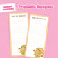 Autumn Printable Note Pads - October 2024