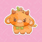 Cute Pumpkin Cow Sticker