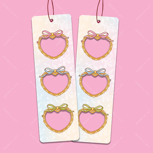 Coquette Heart Cutout Bookmark