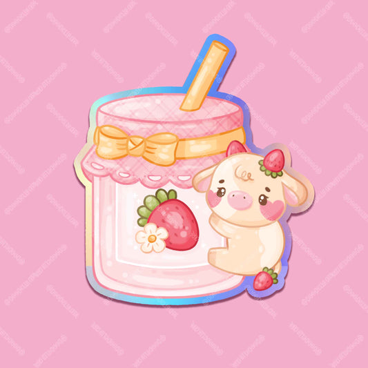 Strawberry Cow and Berry Jam Sticker
