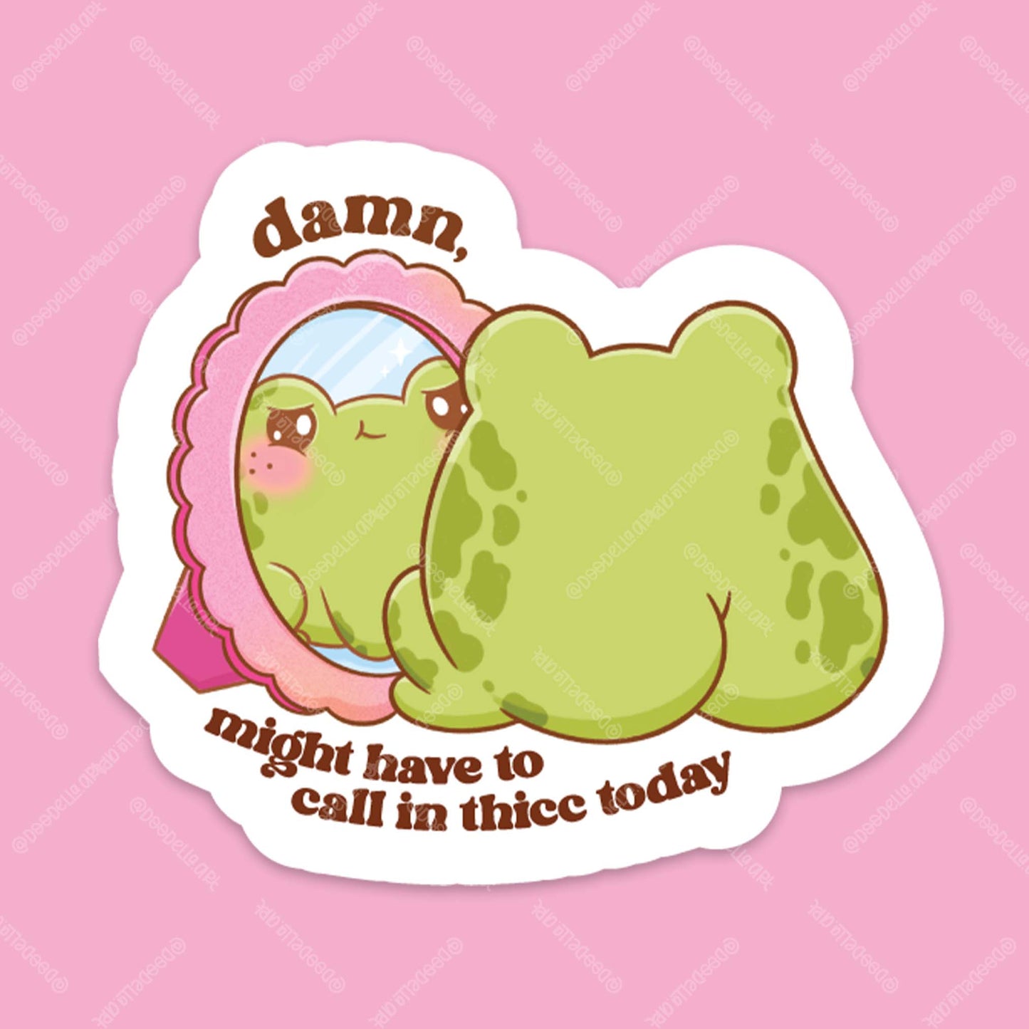 Call in Thicc Frog Booty Sticker