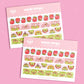 Fun Froggy and Berry Washi Strip Sticker Sheet