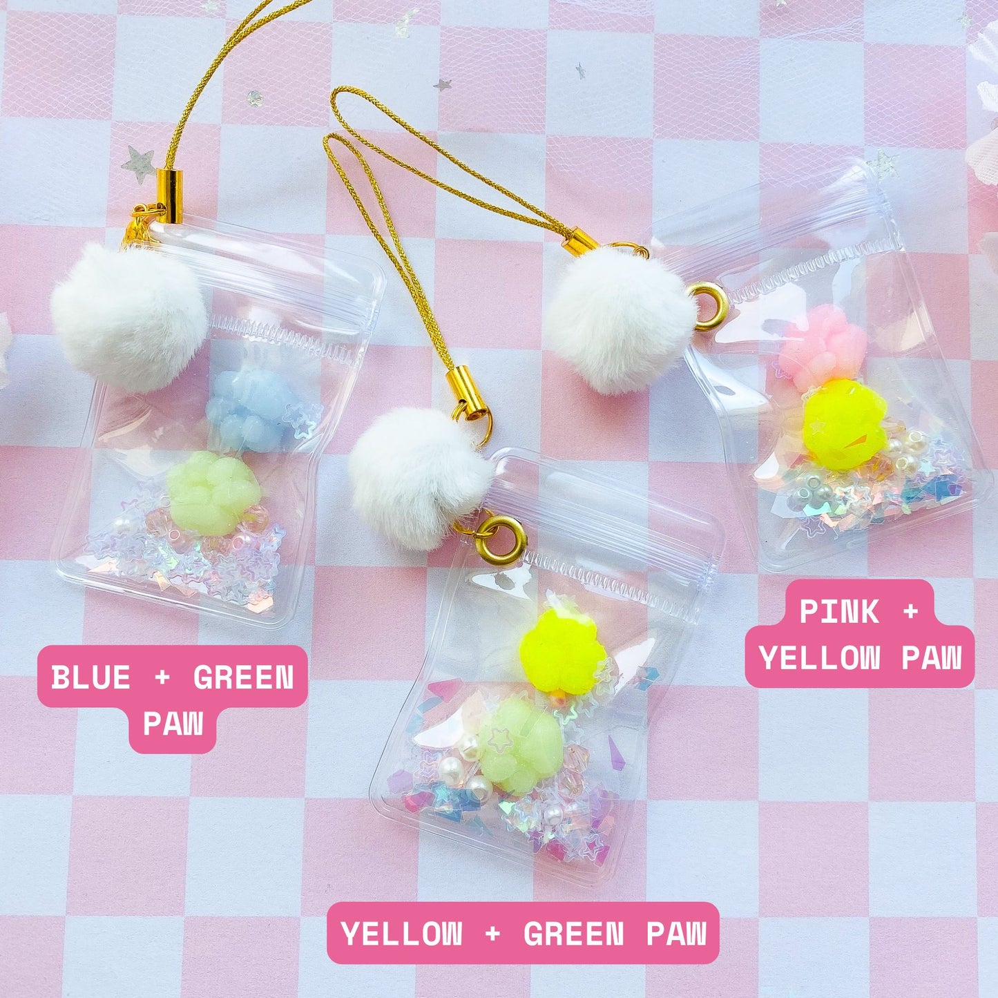 Mini Squishable Cat Paw Phone Charm