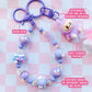 Beaded Labubu Wristlet Keychains