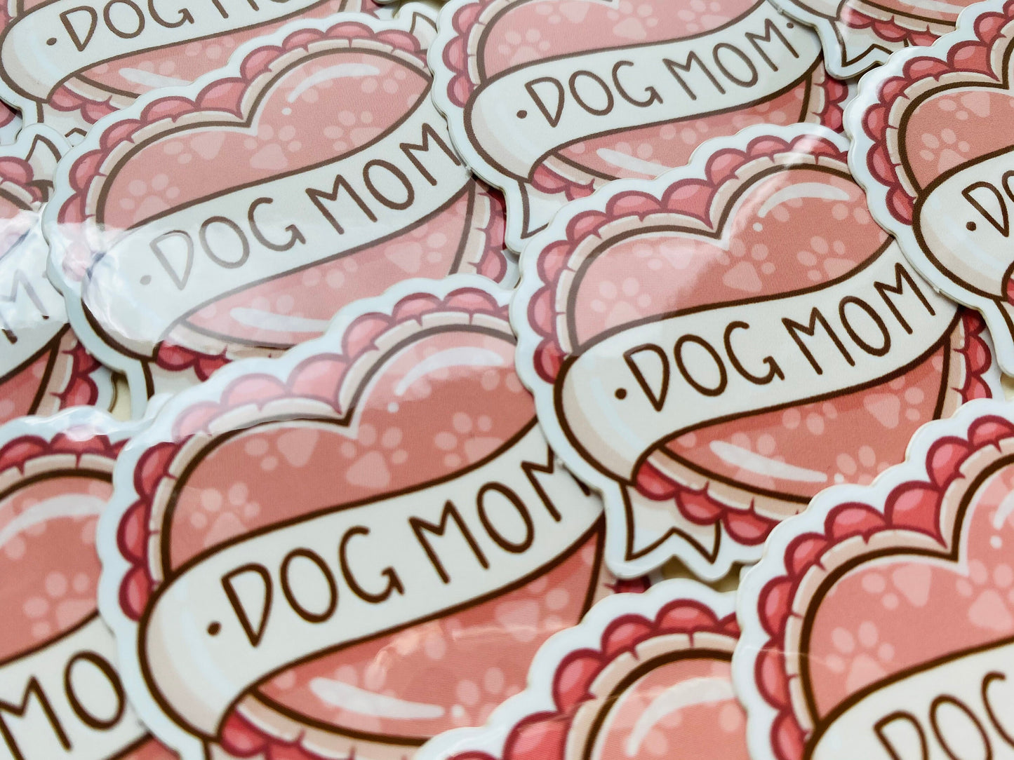 Dog Mom Heart Sticker