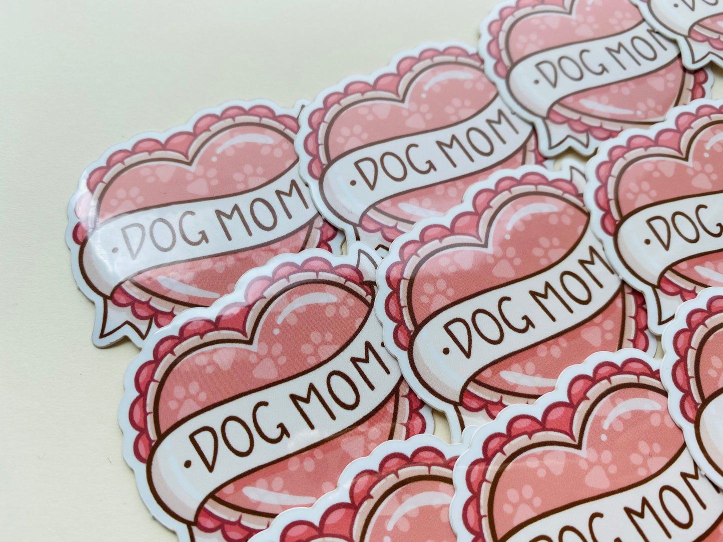 Dog Mom Heart Sticker