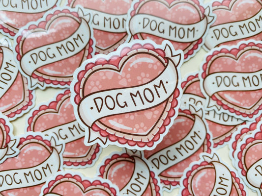 Dog Mom Heart Sticker