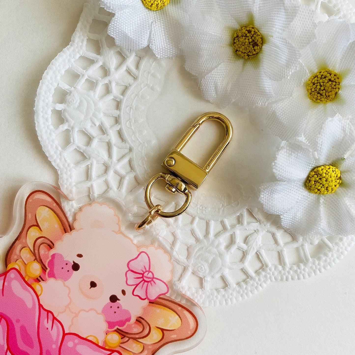 Flower Fairy Bear Keychain