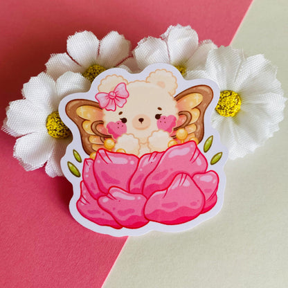 Bear Fairy with Butterfly Wings Sticker