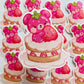 Strawberry Teddy Bear on Cake Sticker