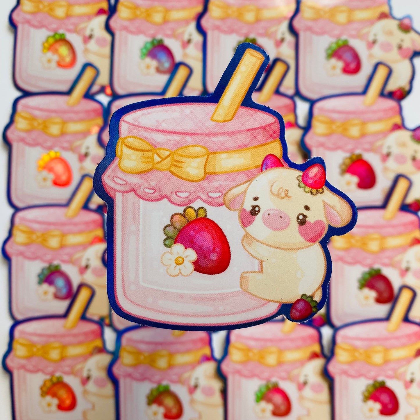 Strawberry Cow and Berry Jam Sticker