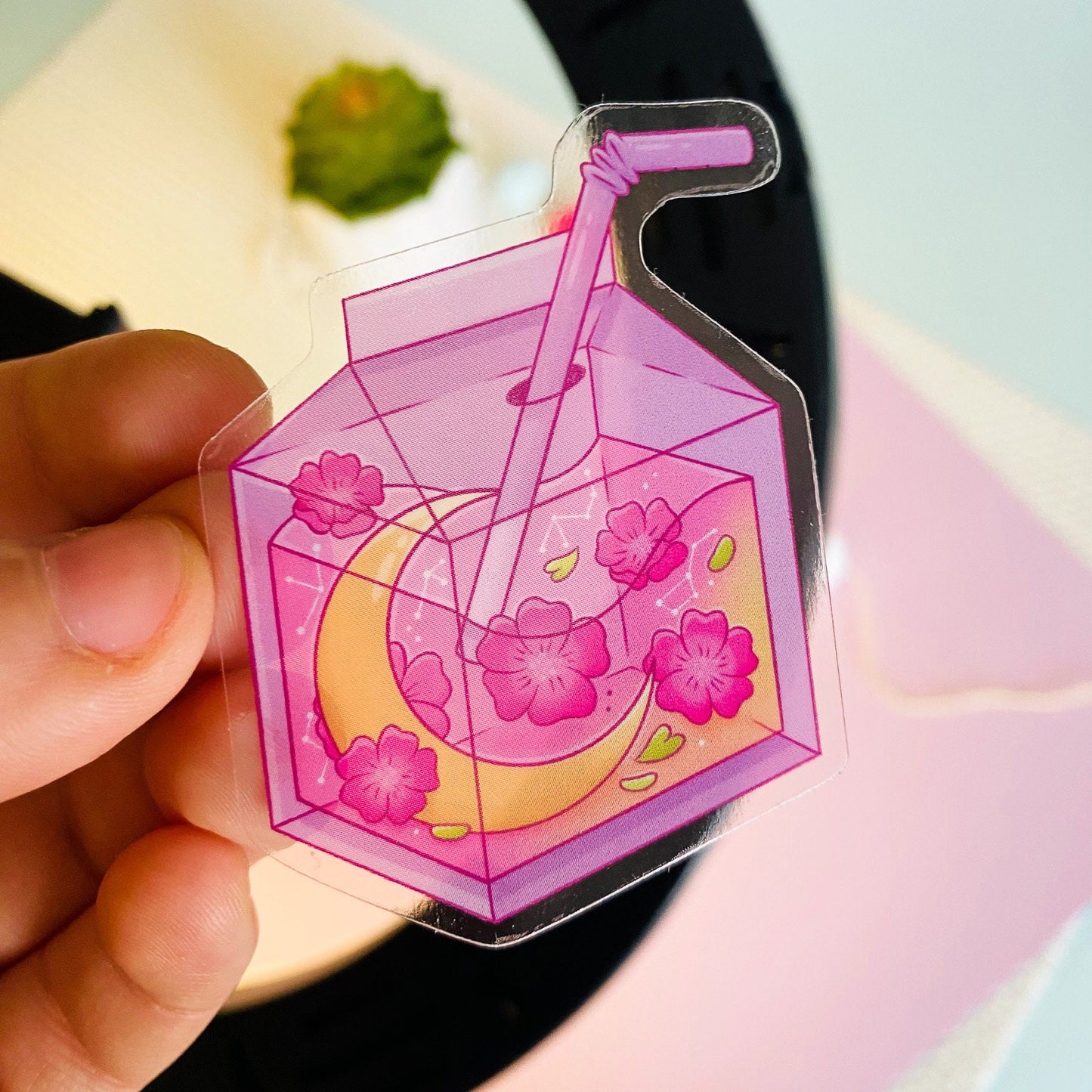 Crescent Moon Juice Box Sticker