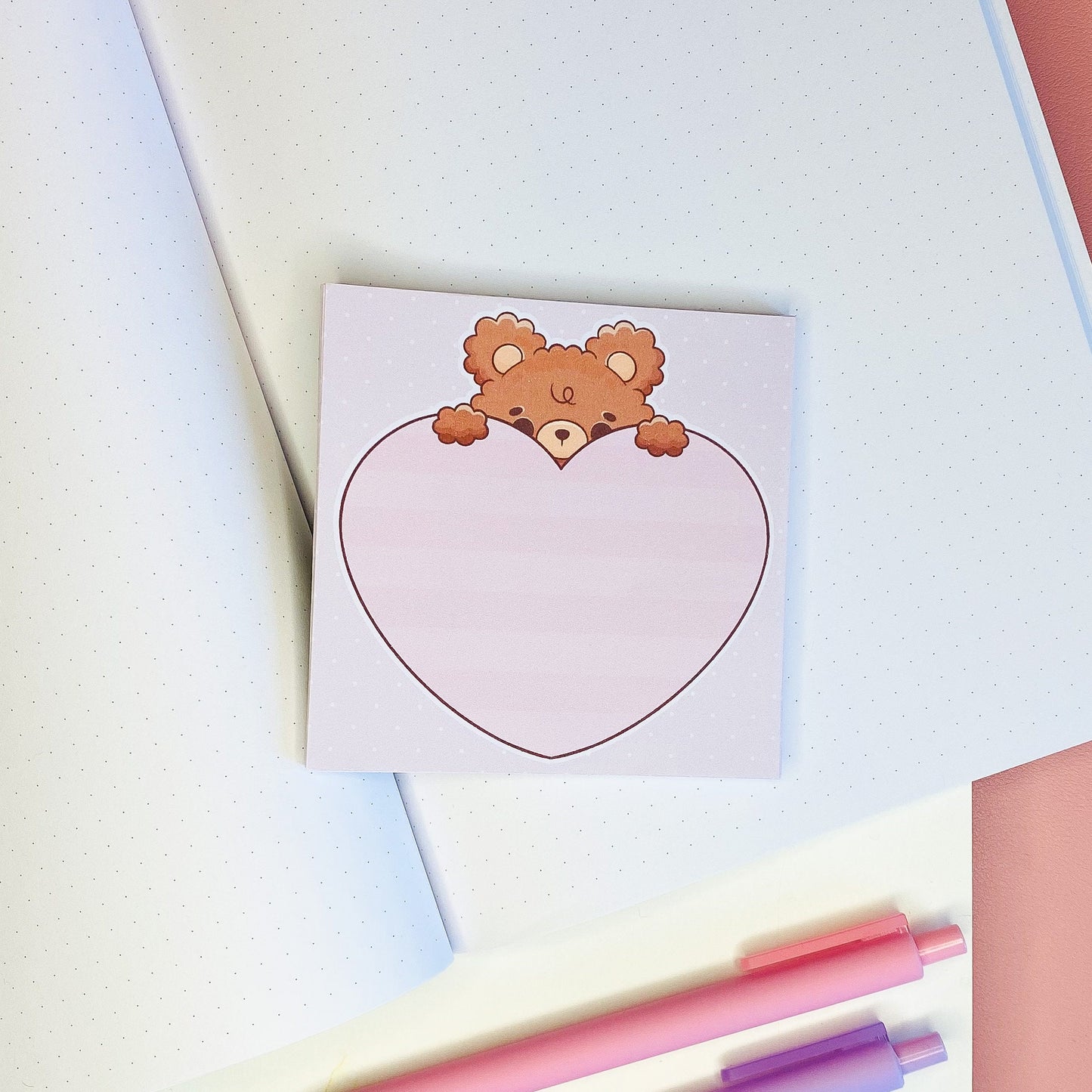 Handmade Teddy Bear and Bunny Memo Pads