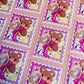 Teddy Bear Cupid Postmark Sticker