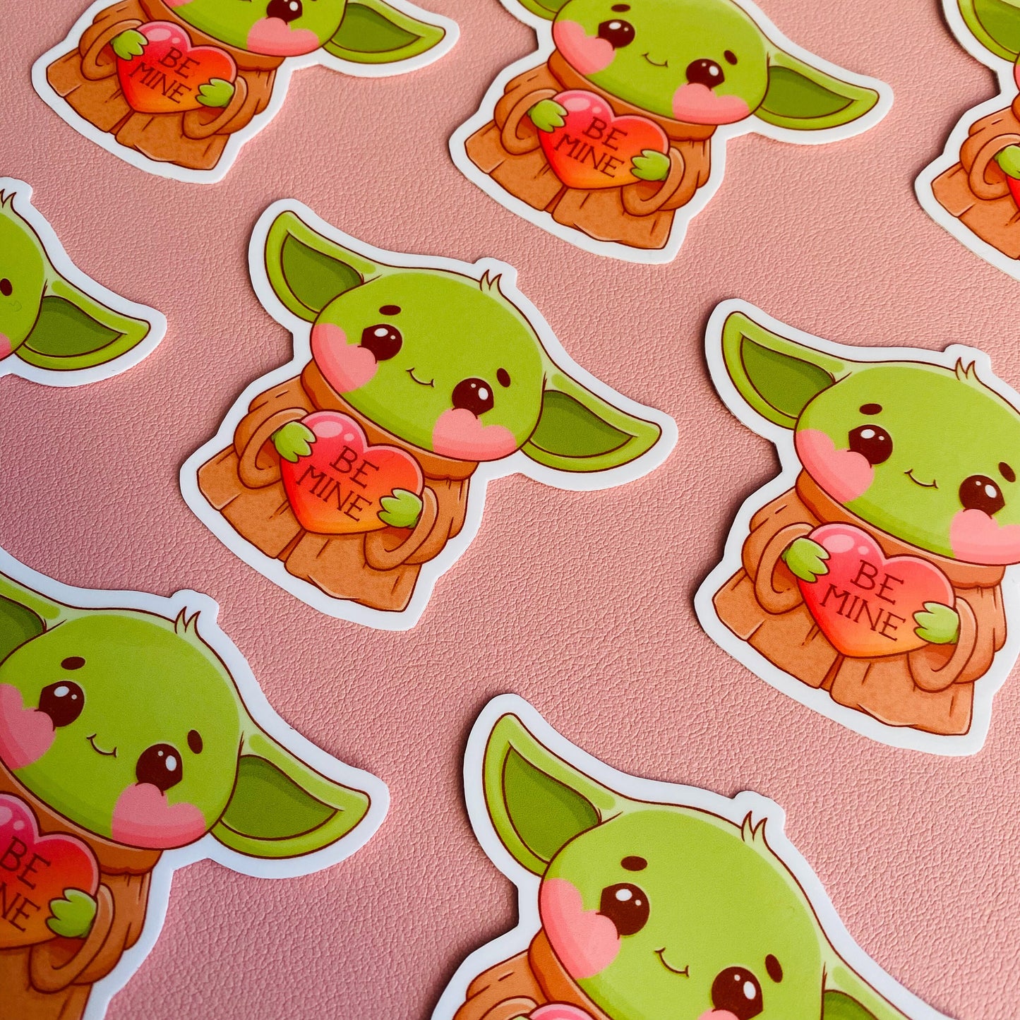 Baby Yoda Be Mine Sticker