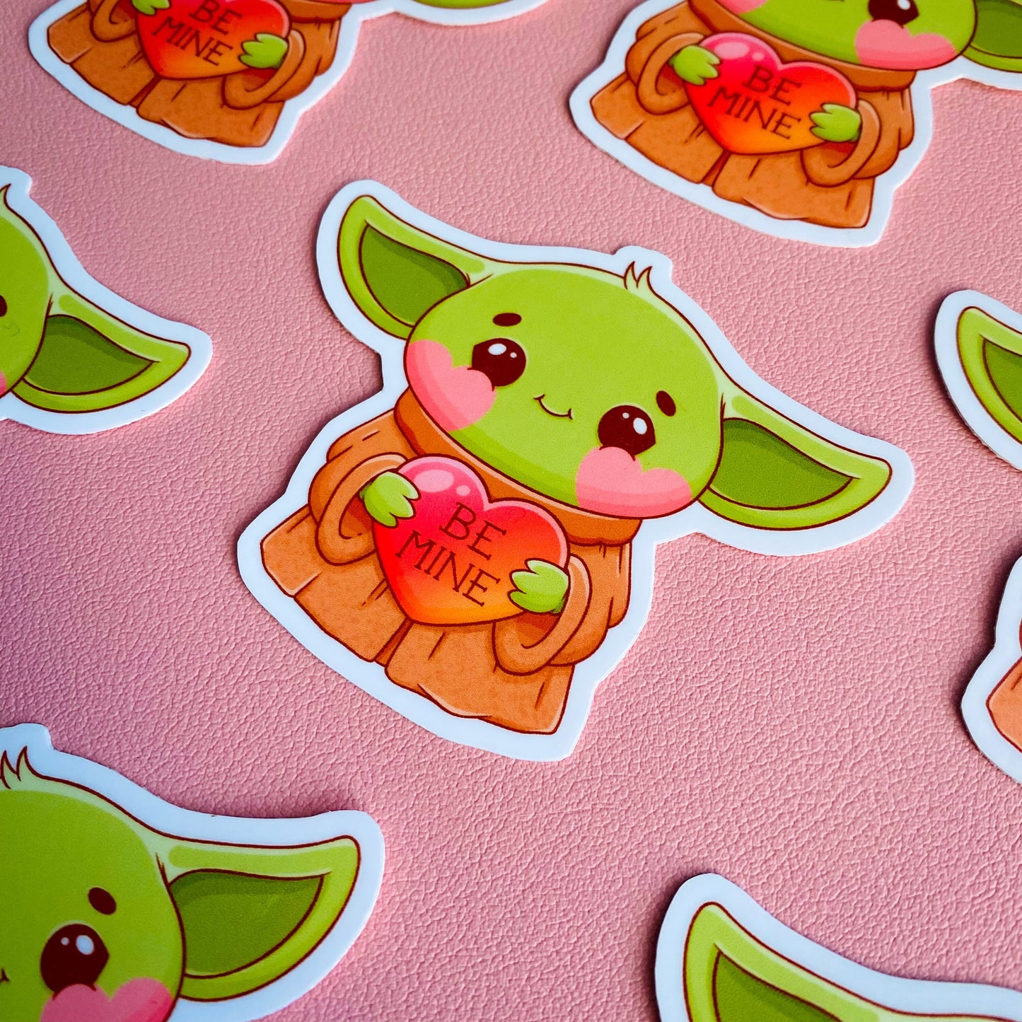 Baby Yoda Be Mine Sticker