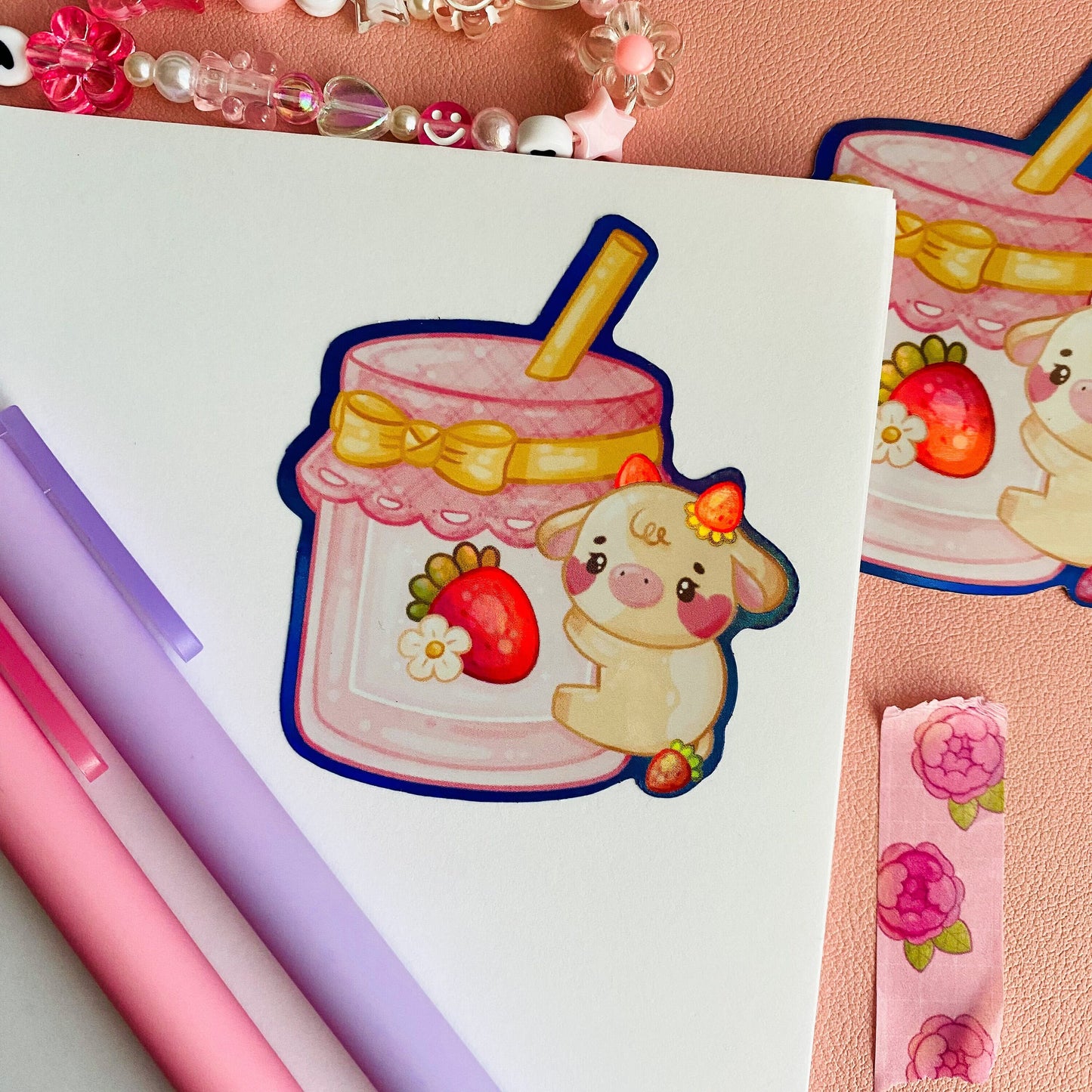 Strawberry Cow and Berry Jam Sticker