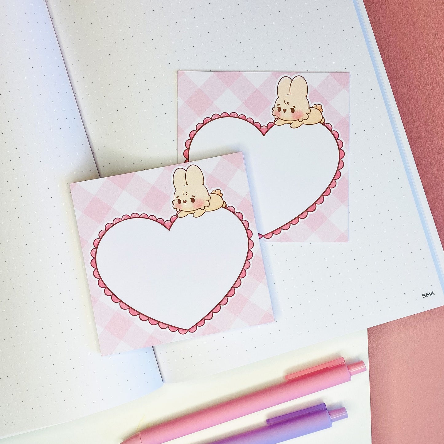 Handmade Teddy Bear and Bunny Memo Pads