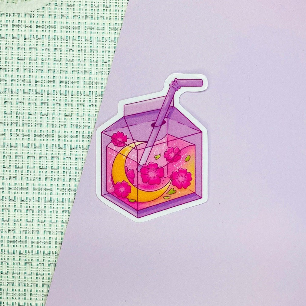 Crescent Moon Juice Box Sticker