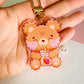 Strawberry Milk Bear Acrylic Keychain