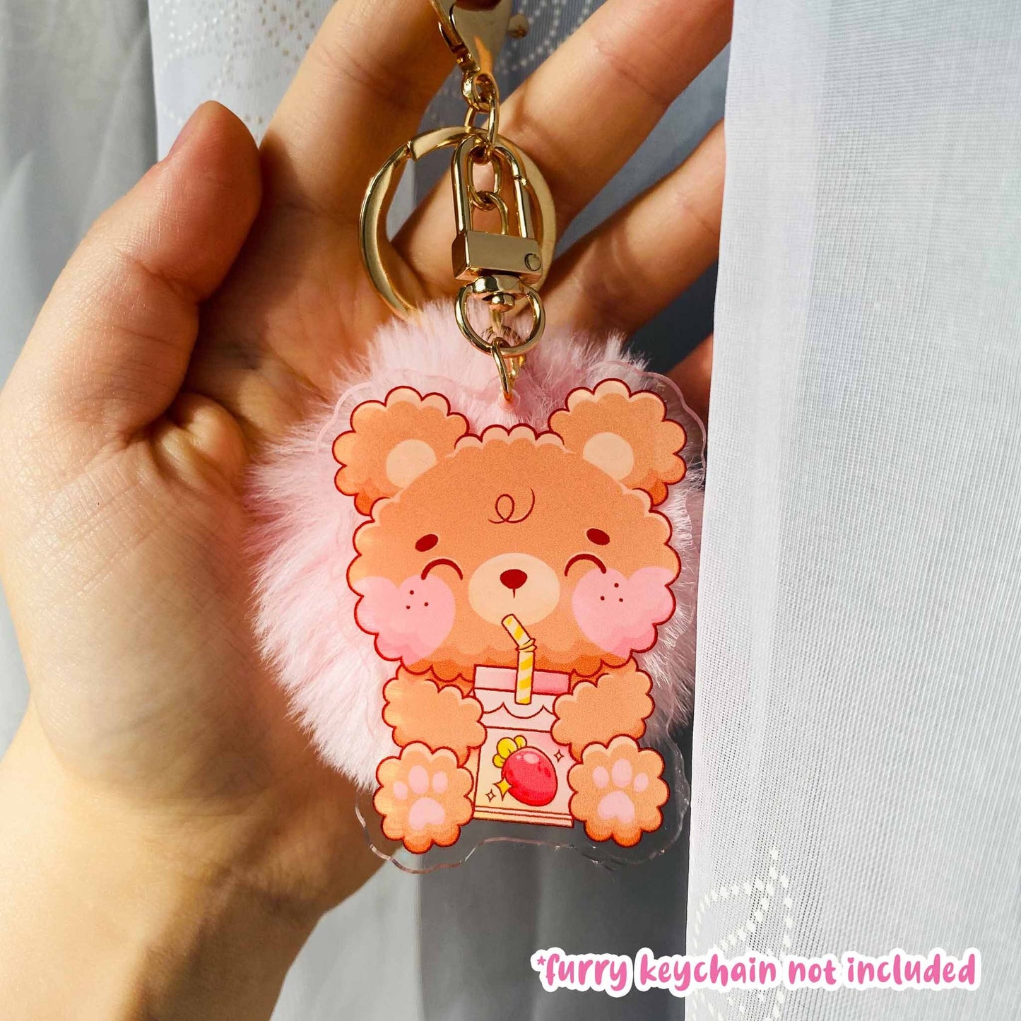 Strawberry Milk Bear Acrylic Keychain