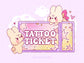 DoodellaArt Tattoo Ticket, Tattoo Pass