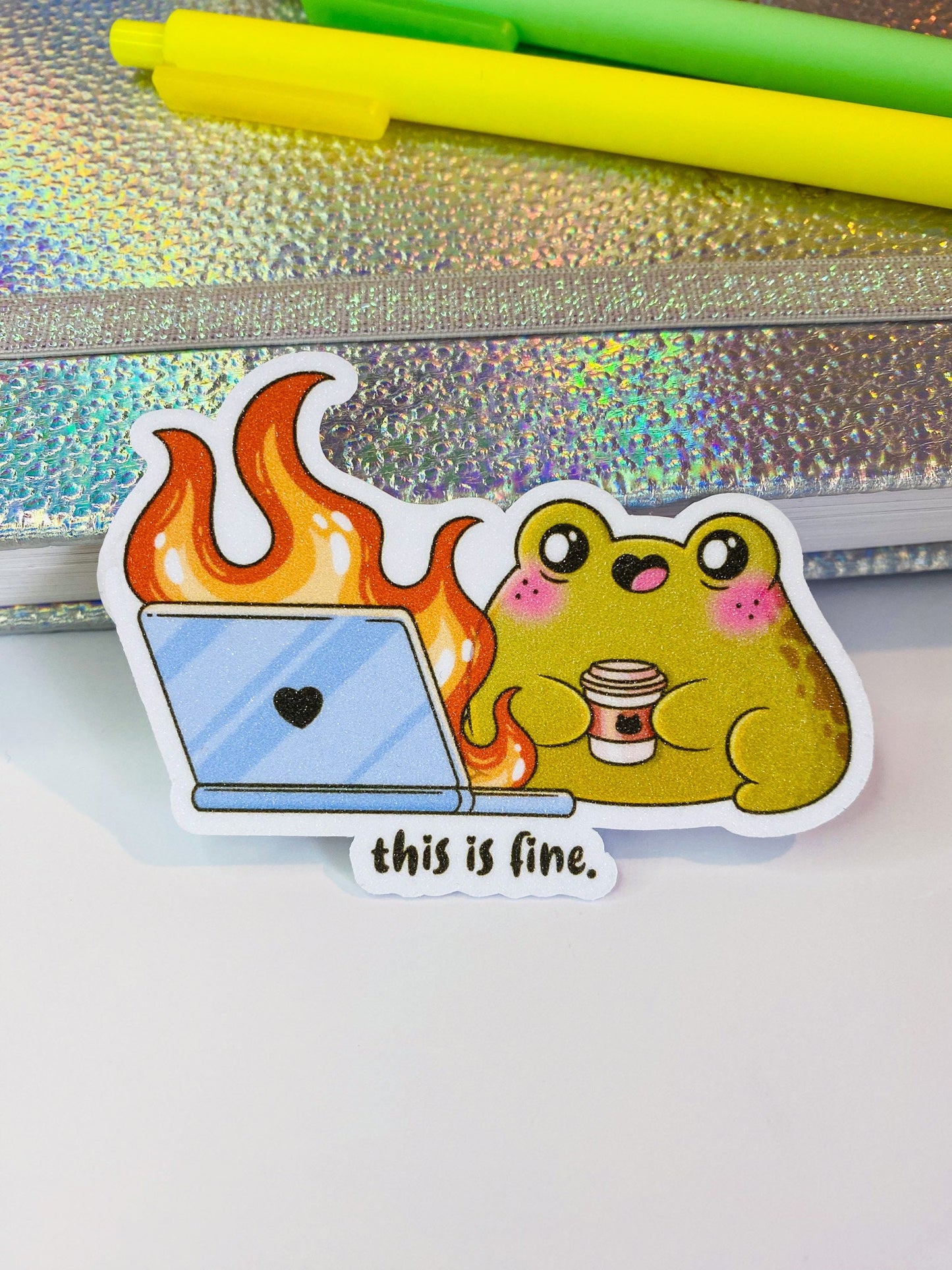 This is Fine Frog Sticker