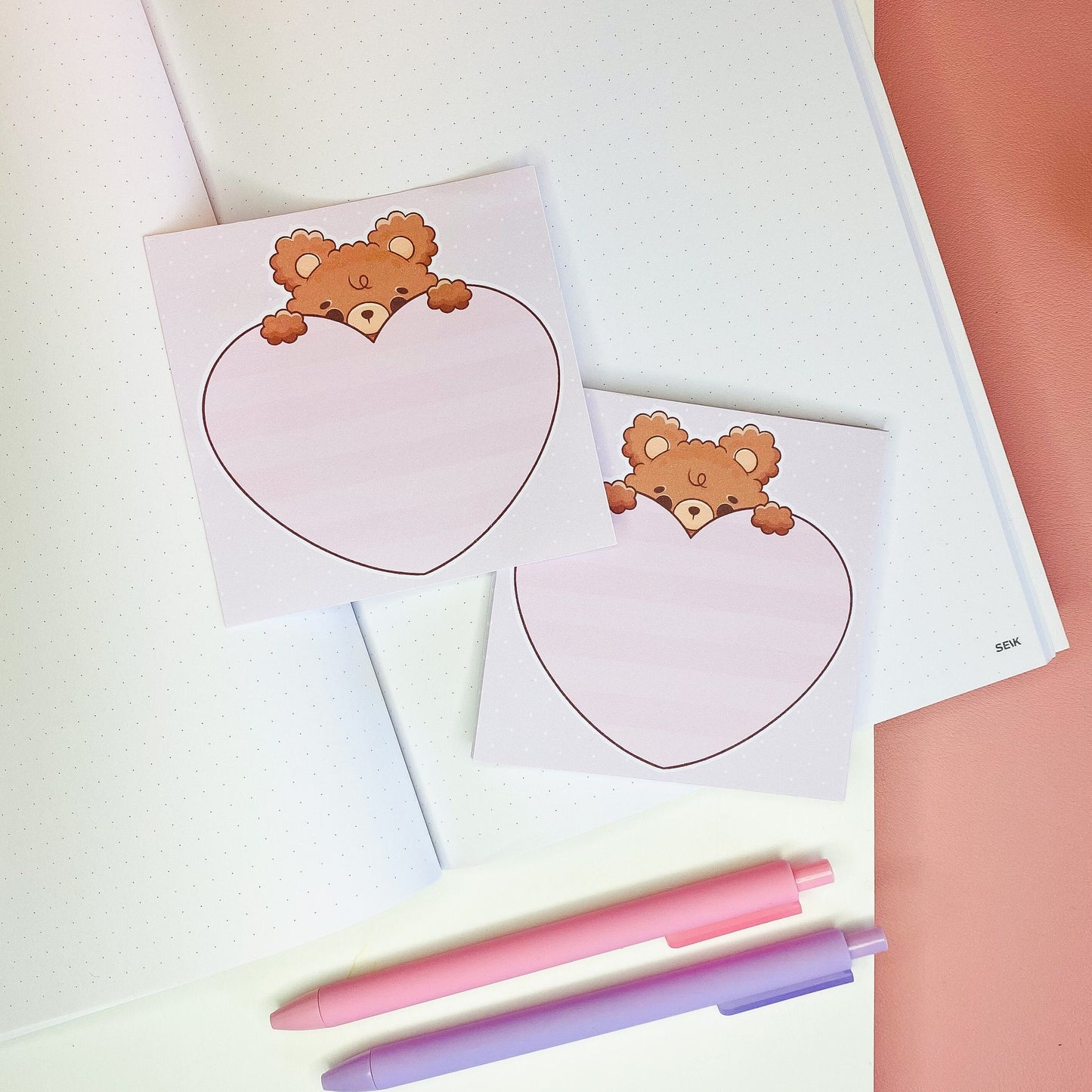 Handmade Teddy Bear and Bunny Memo Pads