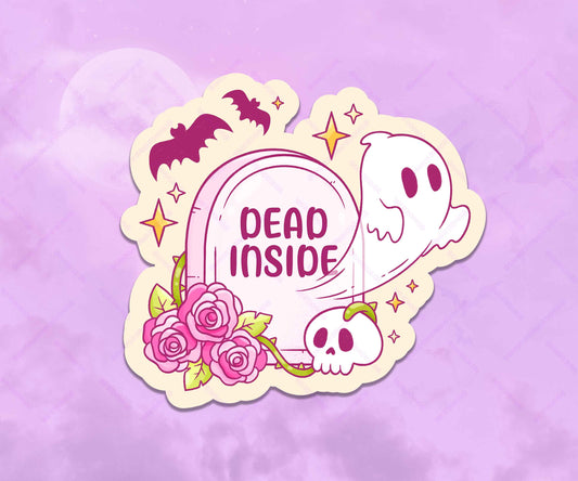 Dead Inside Gravestone Sticker