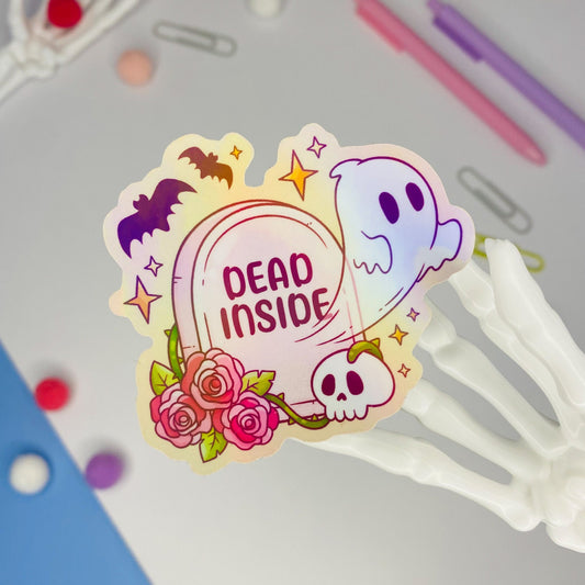 Dead Inside Gravestone Sticker