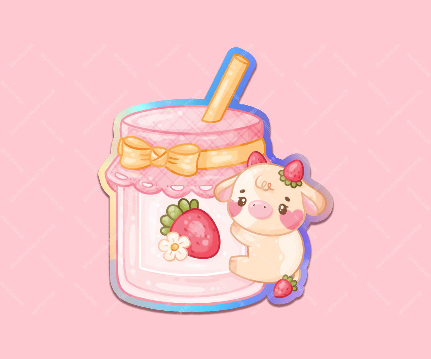 Strawberry Cow and Berry Jam Sticker