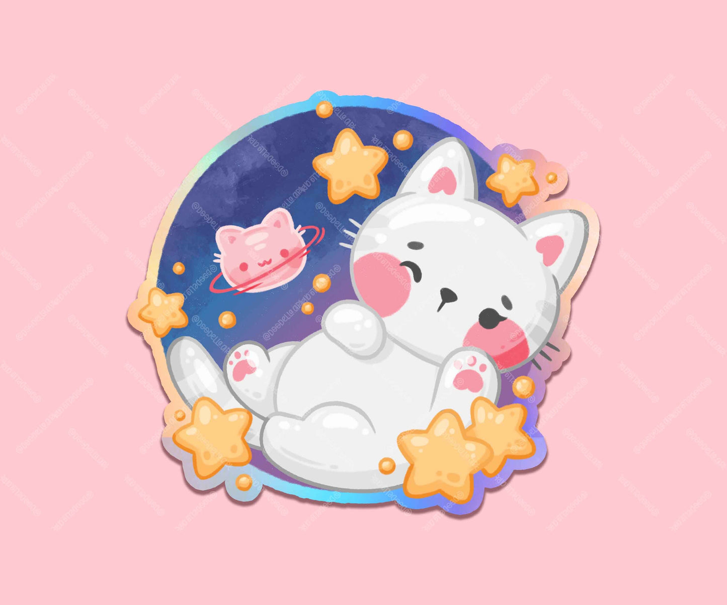 Space Kitty in Space Sticker