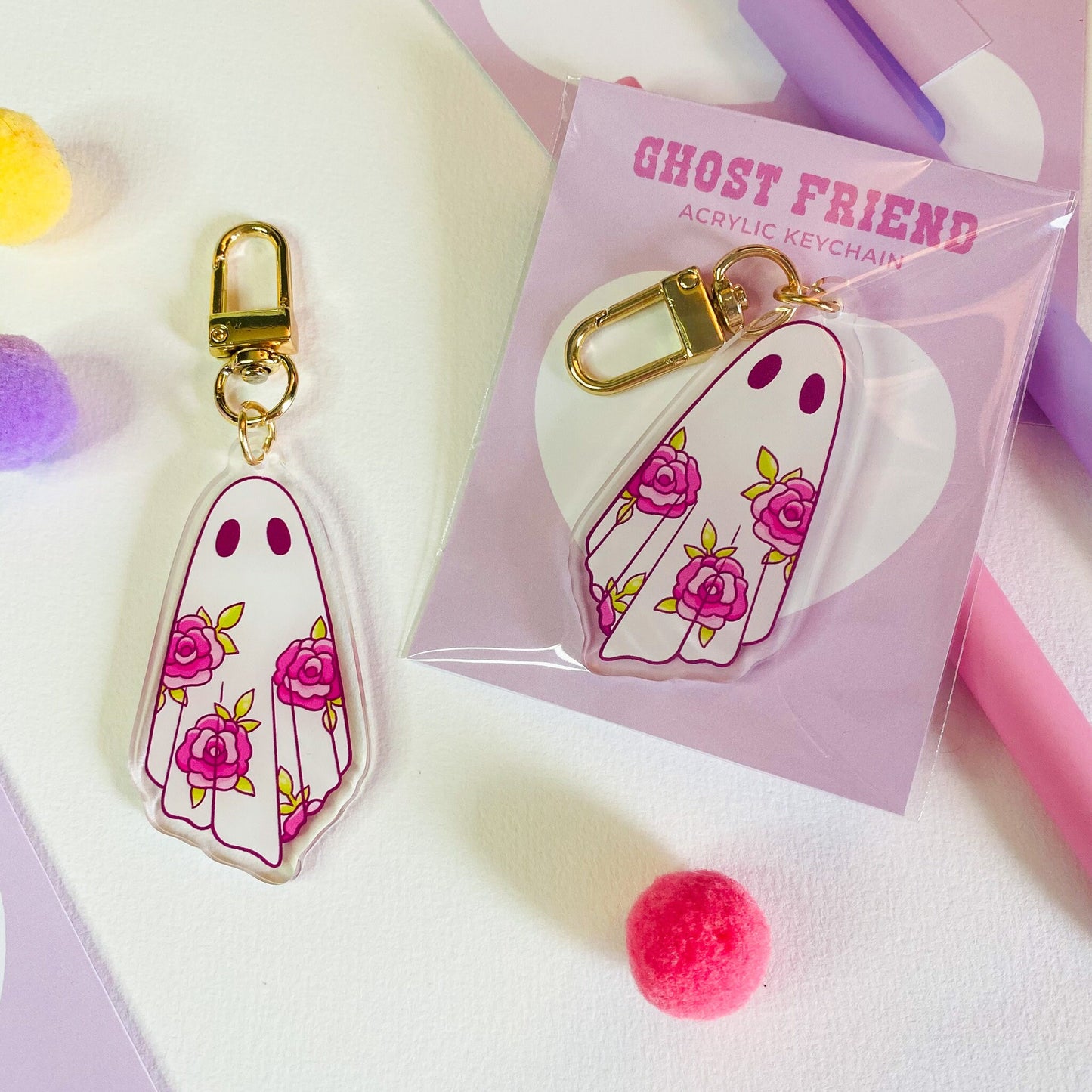 Ghost Friends Keychain