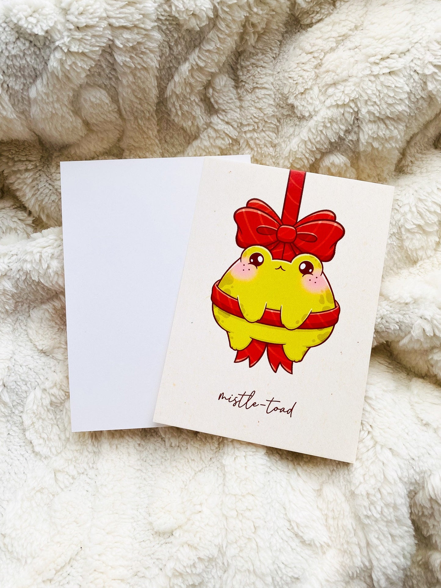 Mistle-toad Christmas Froggy Greeting Card