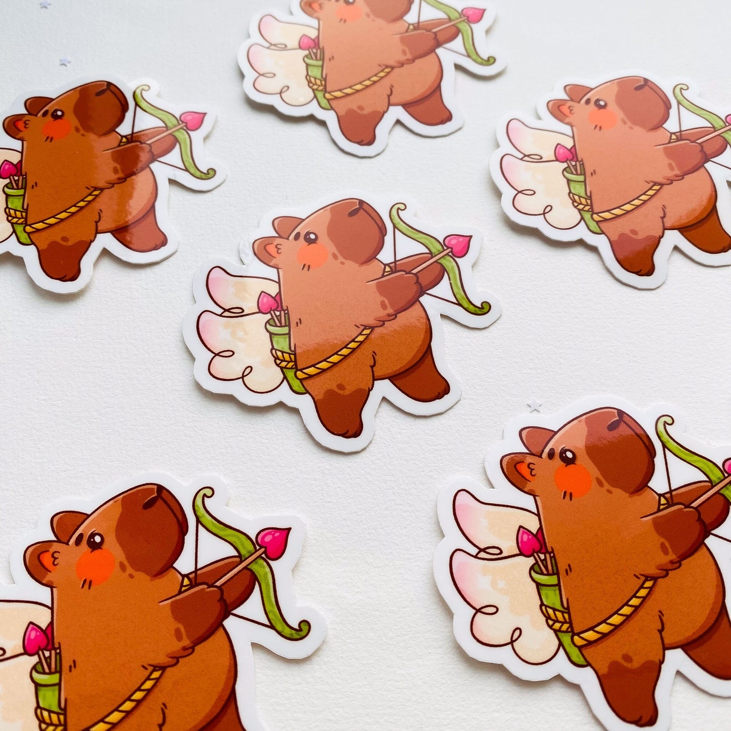 Capybara Cupid Sticker