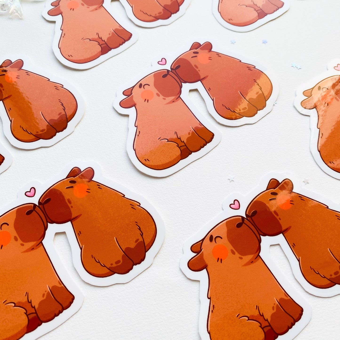 Capybaras in Love Sticker