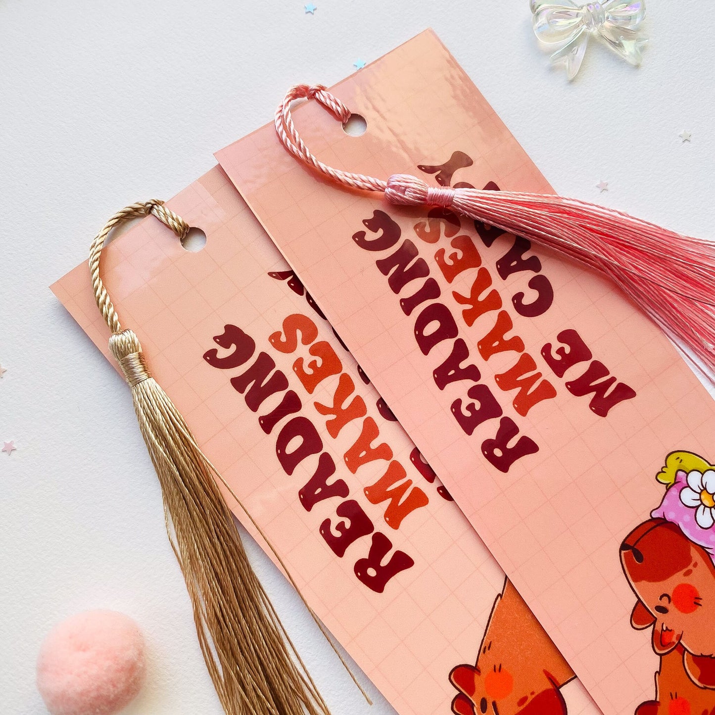 Capybara Bookmarks - Reading Makes Me Cappy